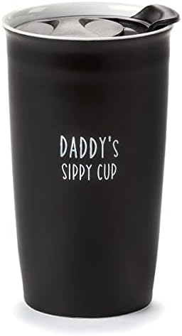 Giftcraft 094222 Daddy's Sippy Cup putna šolja, visina 6,1 inča, Keramika