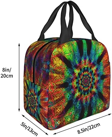 Apstraktna Mandala šarena psihodelična Tie Dye torba za ručak vodootporna izolovana torba za ručak