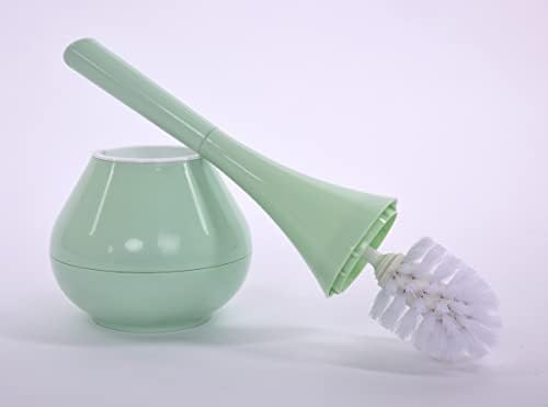 JECRINA PLASTIC 2 u 1 četkica za čišćenje sa čišćenjem sa držačem za posudu izgledaju kao oblik vaze cvijeta | Atraktivni dizajn ABS plastični život za život Okrugli spremnik za čišćenje WC čeka