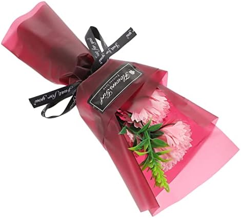 Abaodam 4pcs Simulacijski karanfil sapun sapun, papir ružičasti poklon