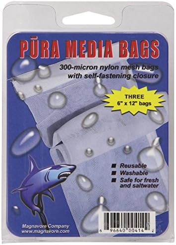 Pura APU00414 medijske torbe sa 3 pakovanja od 300 mikrona za Filter akvarijuma, 6 x 12 inča