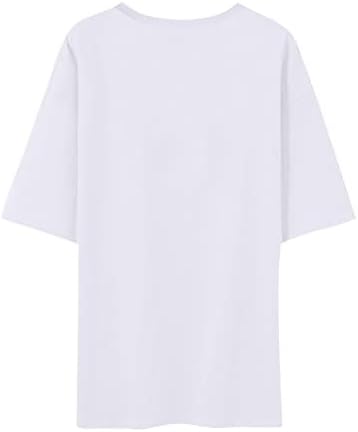 Uskršnja majica za žensku majicu Slatka košulja zečica posada kratkih rukava Smiješna košulja za tisak