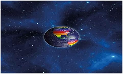 AMBESONNE PRIDE KERAMIČKI DRŽAVNICA, Zemlja sa svemirskih kontinenta u LGBT bojama Universal Worldwide Ljubavna