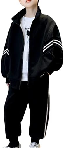 Jhaoyu Kids Boys 2pcs Duksev puna zip jakna košulja duksevi i duksevi postavljaju trenerke Activewear