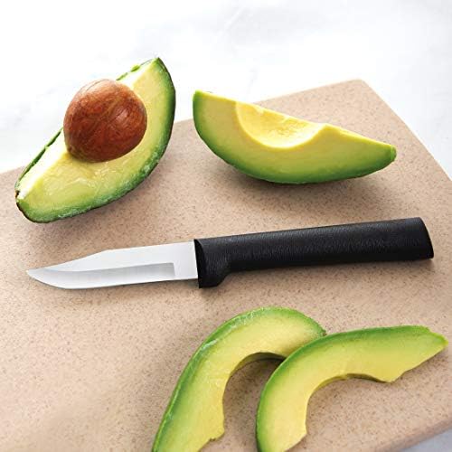 Rada set noža za čišćenje pribora za jelo 3 noževi oštrice od nerđajućeg čelika napravljene u SAD-u, 2-1/2, 3-1/4, Crna drška