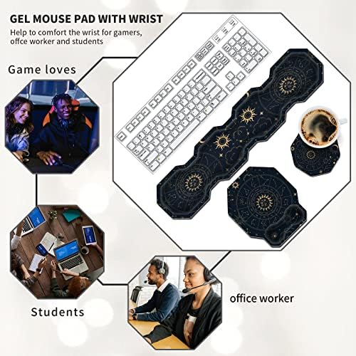 Ergonomska jastučica miša sa ručnim zglobom Gel i tastatura za ručni zglob set + coaster, slatki jastučići