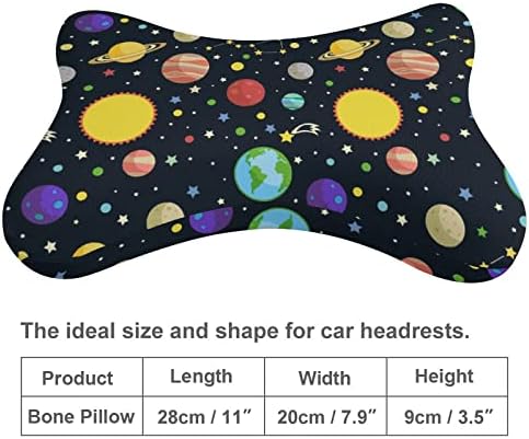 Universe planeta jastuk za automobilom od 2 automatskog naslona za glavu za glavu za automatsko jastuk Jastuk