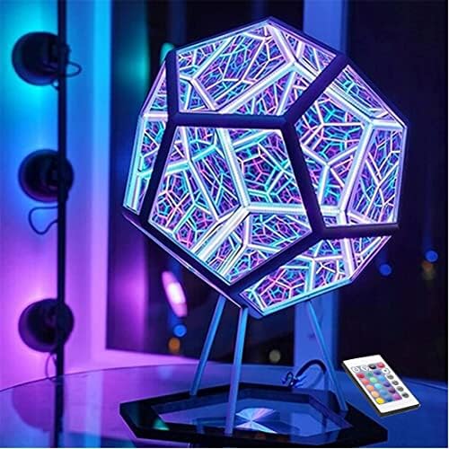 iProPower Infinity Dodecahedron Gaming Light 3d Cube Light sto Cool RGBW Led stolna lampa za spavaću sobu Gaming