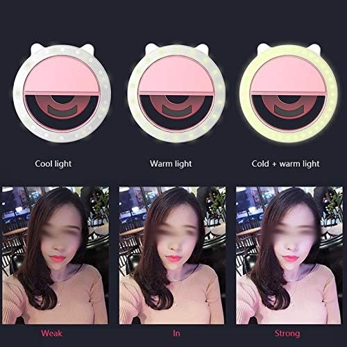 ygqzm Mini mobilni telefon LED Selfie Light Anchor Beauty Lens Artefakt za prenos uživo okrugli