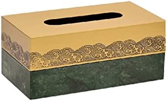 N / A Mramorna mesingana tkiva kutija za odlaganje tkiva za odlaganje tkiva Dnevna soba Dekorativni okvir Skladištenje Držač za salvete