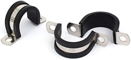 AEXIT 26mm DIA stezaljke EPDM gumene obložene u obliku cijevi cijev žice stezaljke za kaiš-stezaljke 3pcs