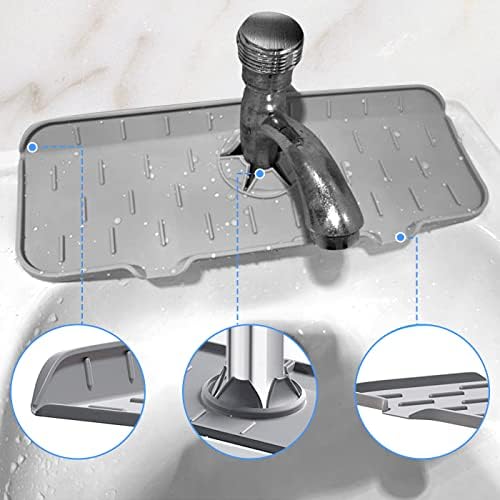 Macl 2pc silikonska podloga za slavinu, kuhinjska slavina za sudoper zaštita od prskanja, kupatilo slavina za