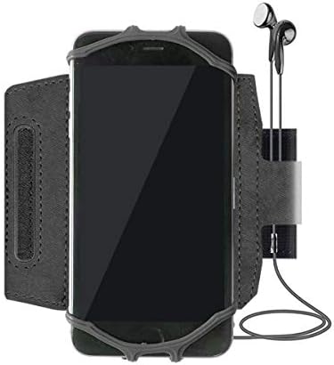 Holster za HTC Wildfire E2 - Activestretch Sport Armband, podesiva traka za vježbanje i trčanje za HTC Wildfire E2 - Jet Black