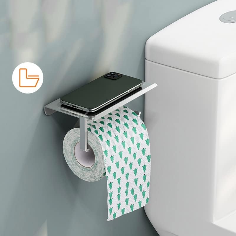 SLSFJLKJ Kuhinjski zidni držač rolne toaletnog papira stalak za toaletni papir sa tacnom za kupatilo