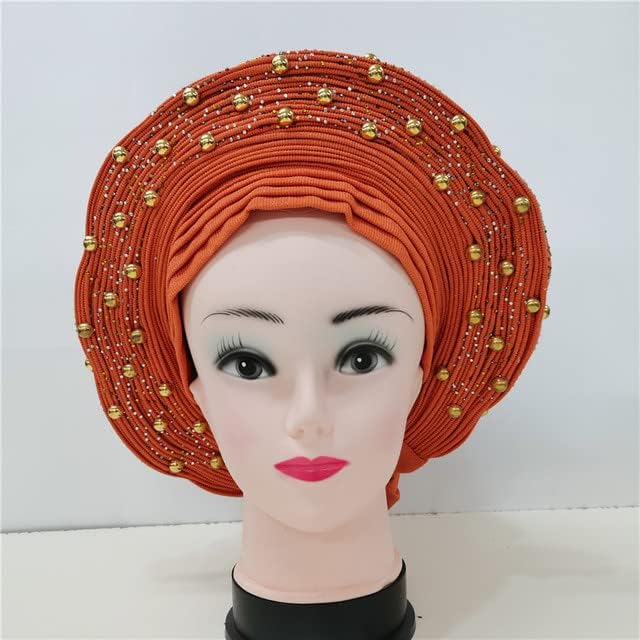 Afrička headtie Nigerijski gele headtie Turban Femme ženska glava wrap vez čipkasti šal Dubai tkanina od MSB tkanine boja 693, jedna veličina