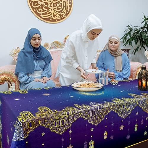 9x5FT ramazan stol za stol Eid za stol za stol za islamsko vjenčanje Rođendanski ukrasi Crescent Moon Star Lantern