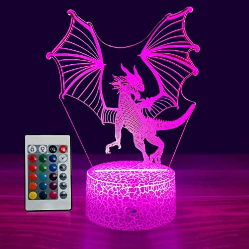 JMLLYCO Dragon Toys For Boys Dragon Night Light promjena 16 boja sa daljinskim upravljanjem optička iluzija