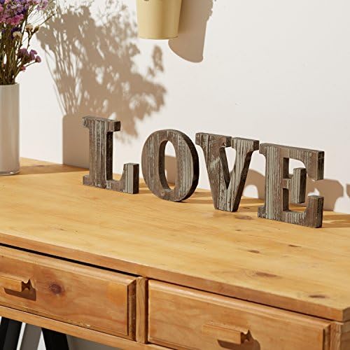 MyGift Dekorativni drveni samostojeći ljubav izrezana slova Prijavite se za dekor vjenčanja,