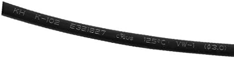 X-dree crna 3mm dia 2: 1 poliolefin toplotna cijevi za smanjivanje cijevi 5m 16,4ft (Tubo termorestringente