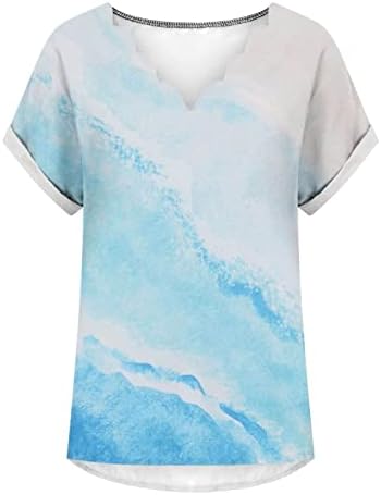 Nokmopo Womens Flannel majice kratki rukav plus veličina modni casual ljeto 2022 dugme s kratkim