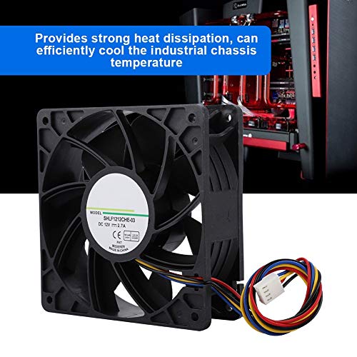 ASHATA 4pin CPU Ventilatori za hlađenje računara, SHLF1212CHE-03 DC12V 2.7 a 12cm S9 S7 fast topline disipacija hlađenje Fan Cooler za PC
