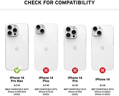 URBAN ARMOR GEAR UAG iPhone 14 Pro Max Case 6.7 Metropolis Kevlar Crni zaštitni poklopac & 6.7 Premium kaljeno staklo štit za zaštitu ekrana paket set