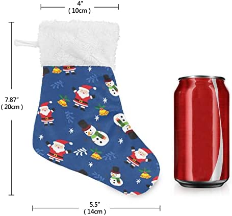 JSTEL Xmas Santa Claus Božićni viseći čarape 6 Pakovanje Mali Xmas Holiday Hanging Hangings za Xmas