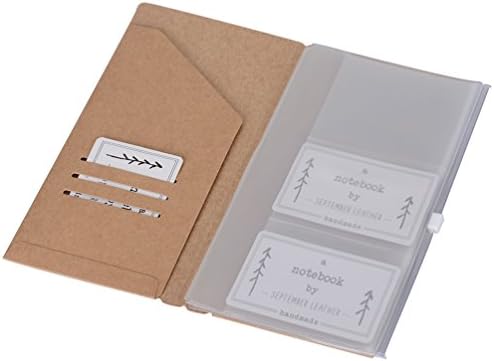 Zipper Case & Kraft Folder Refill umetci za pasoš veličine putnici Notebook, 3.5x4.9