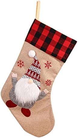 Božićne čarape Veliki Xmas Čarape ukrasi likovni lik za lutke za porodični odmor Božićni viseći