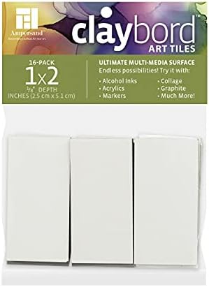 Ampersand Claybord Art Pločice, 1/8 inčni ravni profil, 1x2 inčni, pakovanje od 16