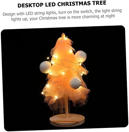 HOMOYOYO Mini božićno drvca Bauble LED dekor para mesa de Blagovaonica Dekor DIY Christmas Drvo Pre-LITTOP