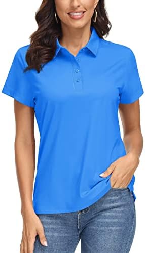 Magcomsen ženske polo majice upf 50+ zaštita od sunca 4 gumbi casual radovi Brza suha kratkih rukava za golf
