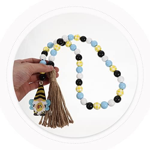 ABOOFAN Home Decor Home Decor Home Decor Home Decor Home Decor Gnome Bee Day Wooden Beaded Garland
