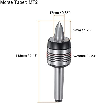 uxcell MT2 Live Center, Morse Taper Precision Rotary Live Center alat za CNC strug Metal High Speed Turning Revolving Milling