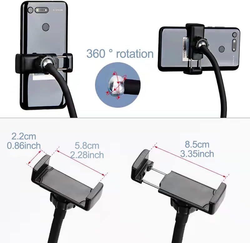 Sklopite prijenosni LED Selfie prstenasti stalak za punjenje svjetla sa 3 boje Svjetlina 24 mala sijalica sa držačem pametnog telefona za prijenos uživo za fotografiju iPhone Andriod telefon