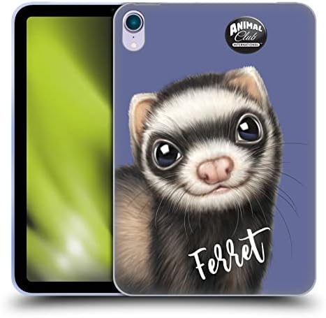 Dizajni za glavu zvanično licencirani klub za životinje International Ferret suočava se sa mekim gel slučajem kompatibilan sa Apple iPad Mini