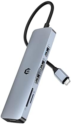 USB C Hub, HOPDAY 6-u-1 Tip C Hub sa 4K HDMI adapterom, USB 3.0/2.0 portovi, čitač SD / TF kartica, dvostruki