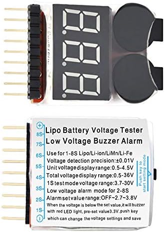 Nynelly 6kom 2u1 1-8s Lipo Tester napona baterije, RC niskonaponski Alarm i LED indikator,Tester monitora