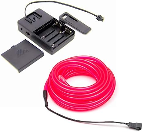 3m / 9.8 ft Veliko 1.4 mm tanko ružičasto neonsko LED svjetlo Glow EL žica-Powered by 6v - Sound Active-Craft