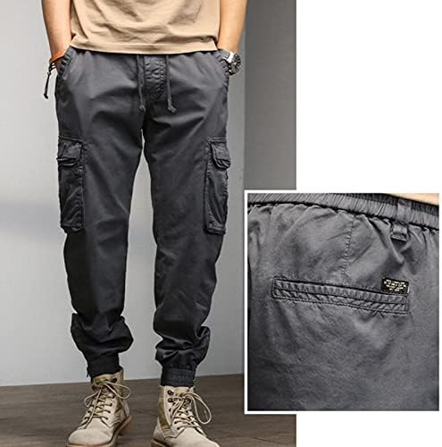 MIASHUI 10 Memory Foam Muška Moda labavi pamuk Plus Veličina džepna vezica elastične pantalone sa strukom pantalone ukupne radne pantalone