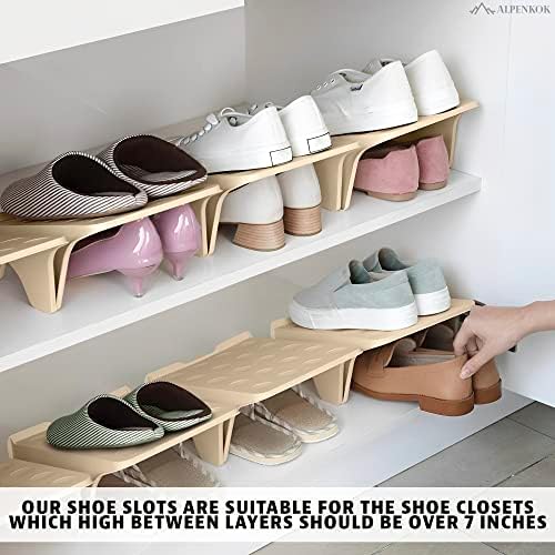 4kom stalak za cipele za ormar za uštedu prostora - Alpenkok Organizator plastičnih cipela