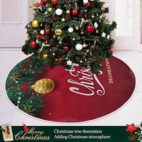 Božićni kedar Ball Bell Christmas Sting Skirt 36inch Početna Dekor za Xmas Tree suknje za božićne ukrase