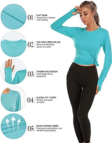 Ženske upf 50+ dugih rukava s dugim rukavima Tržeće košulje Brzo suho na otvorenom UV zaštita od