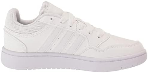 adidas Hoops 3.0 košarkaška cipela, bijela / bijela/ bijela, 4 US Unisex veliko dijete