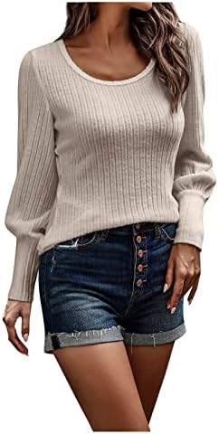 FOVIGUO Moderni udobni puloveri Žene dugih rukava Pulover okrugli vrat Kabel Knez udobne školske škole