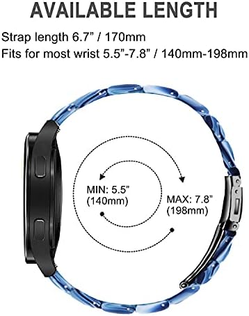 DEALELE bendovi kompatibilni sa Galaxy Watch 46mm / Galaxy 3 45mm, 22mm šarena smola zamjena trake za Samsung Gear S3 Frontier/Classic/Huawei Watch 3/3 Pro / GT2 46mm, Dawn Blue
