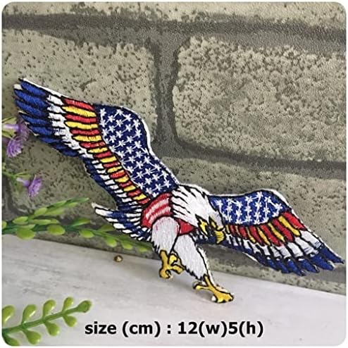 Kanin ćelav Eagle izvezeno gvožđe na zakrpama Sjedinjene Američke Države zastava Hawk Falcon