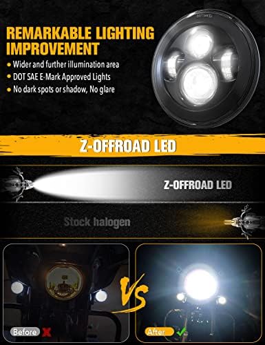 Z-OFFROAD novo 7-inčno LED prednje svjetlo duga kratka svjetla kompatibilno sa Harley Davidson Street