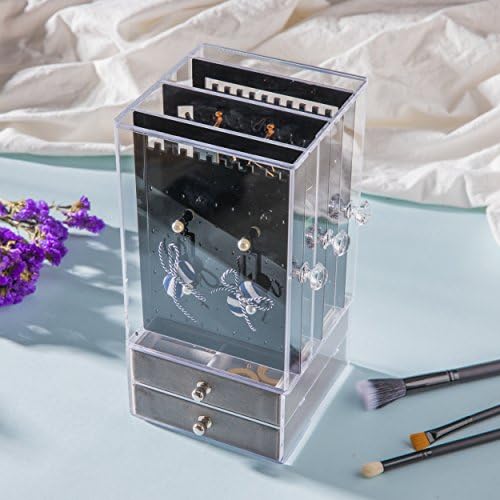 Bocar akrilna kutija za nakit kutija za naušnice ogrlica prozirnog displeja sa vertikalnom fiokom
