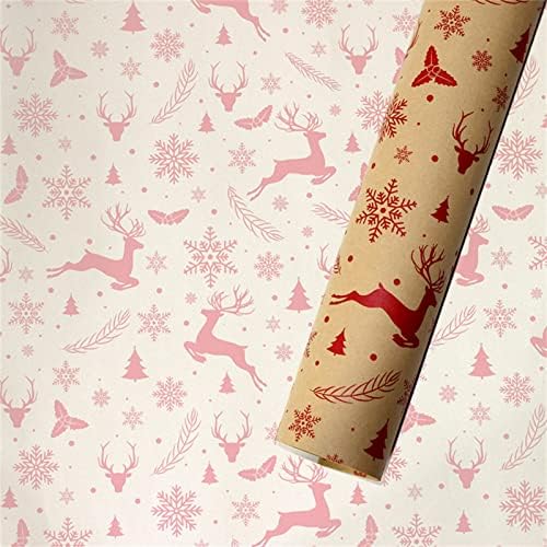 # I2Pi28 Božićni tisak Kraft papir za zanat umetno poklon pakovanje dekopaper